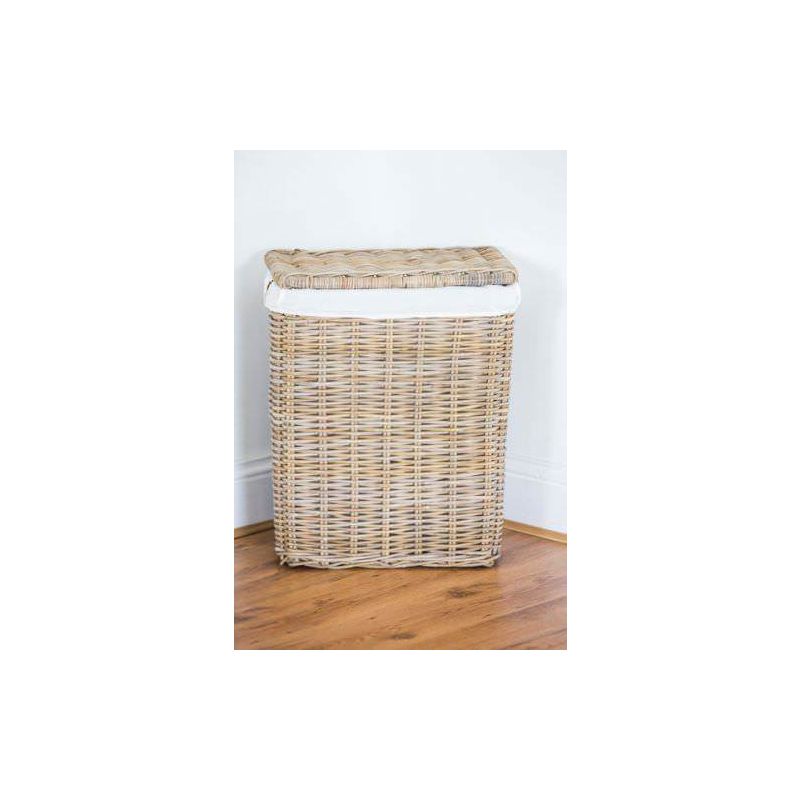 Small Natural Wicker Laundry Basket